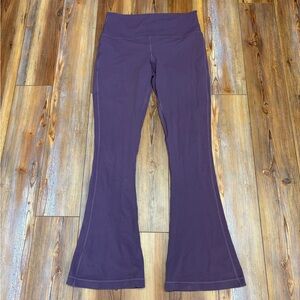 Plum Flare Yoga Pants - Deep Purple